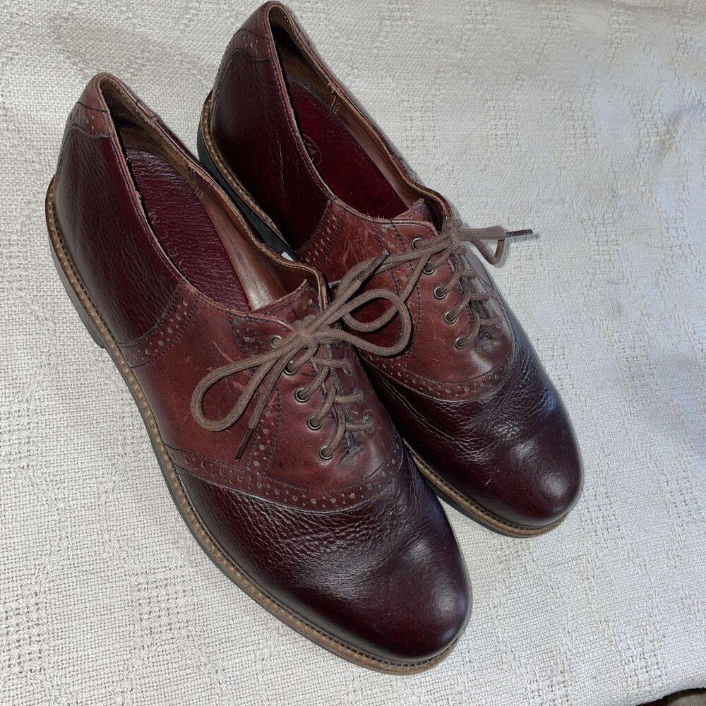 Neil M. Menโs Saddle Oxfords Size 13 M Brown Leather Comfort Going Out Party